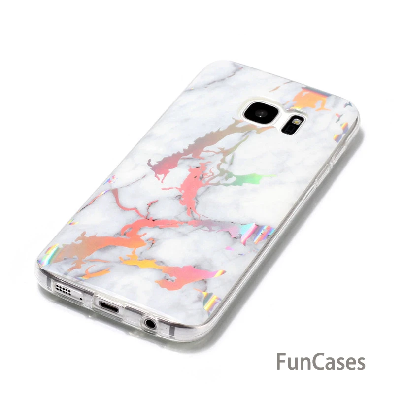 Чехол для samsung Galaxy S5 S6 S7 силиконовый чехол Edge покрытие побрякушки Мрамор Мягкий