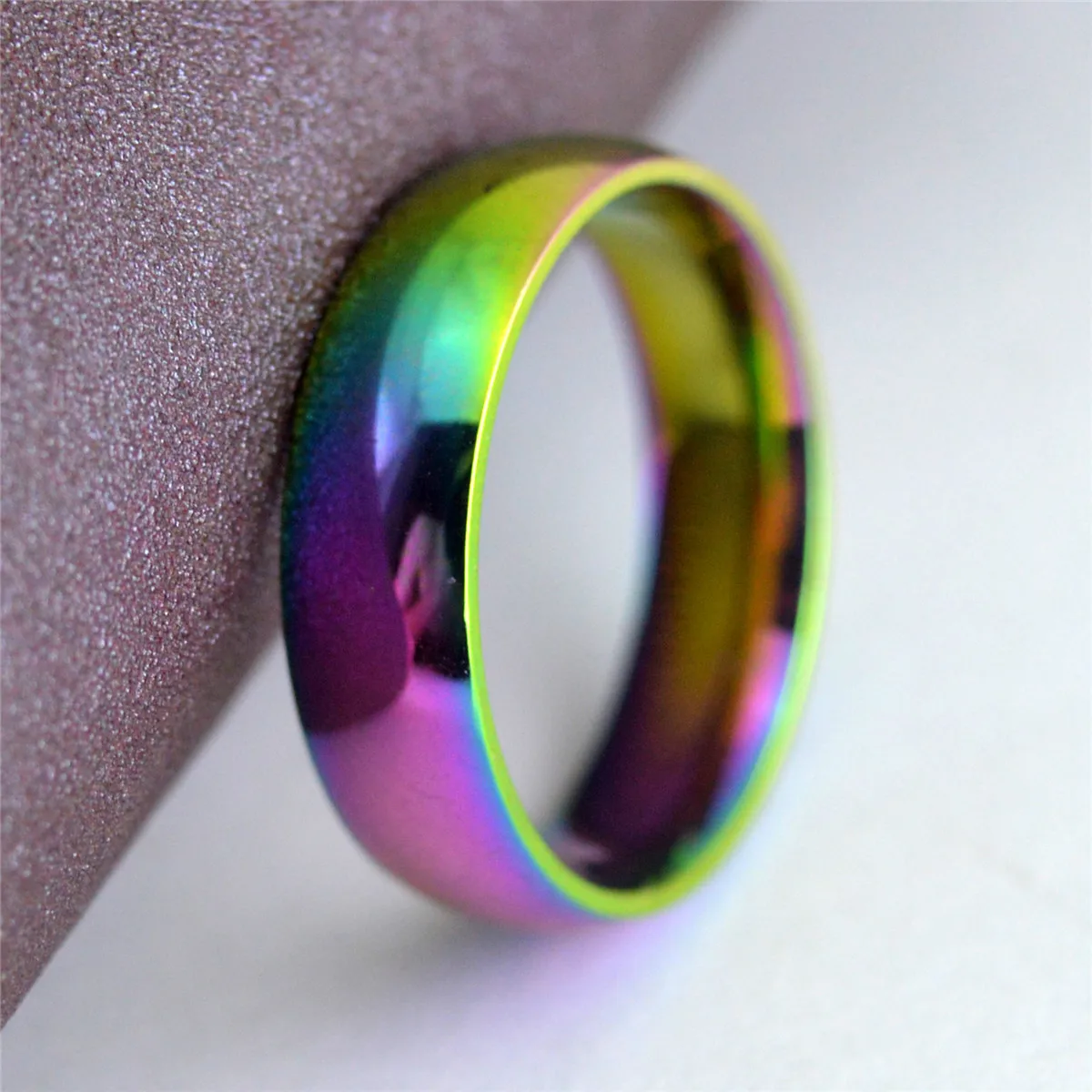 1 шт. юбки пачки радужной расцветки Цвет Новый Нержавеющая сталь кольца из