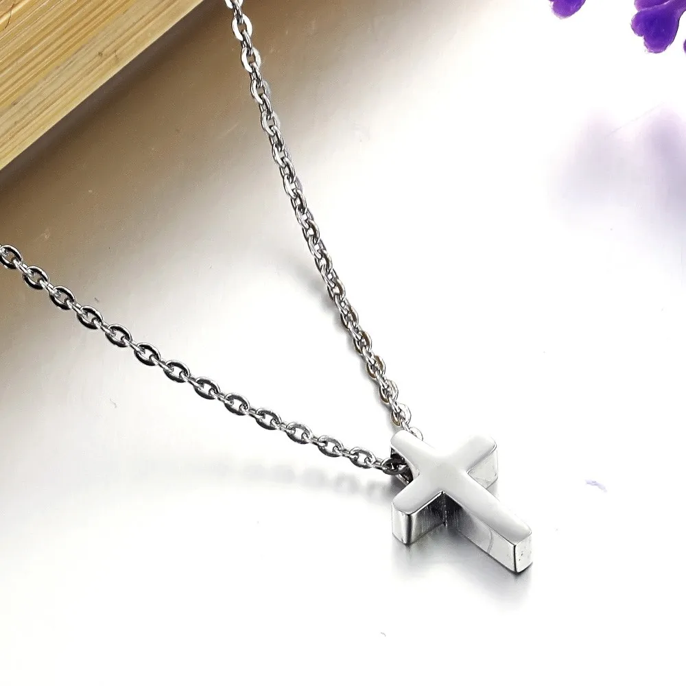 Женская цепочка из нержавеющей стали с кулоном в виде креста|cross pendant necklace|fashion