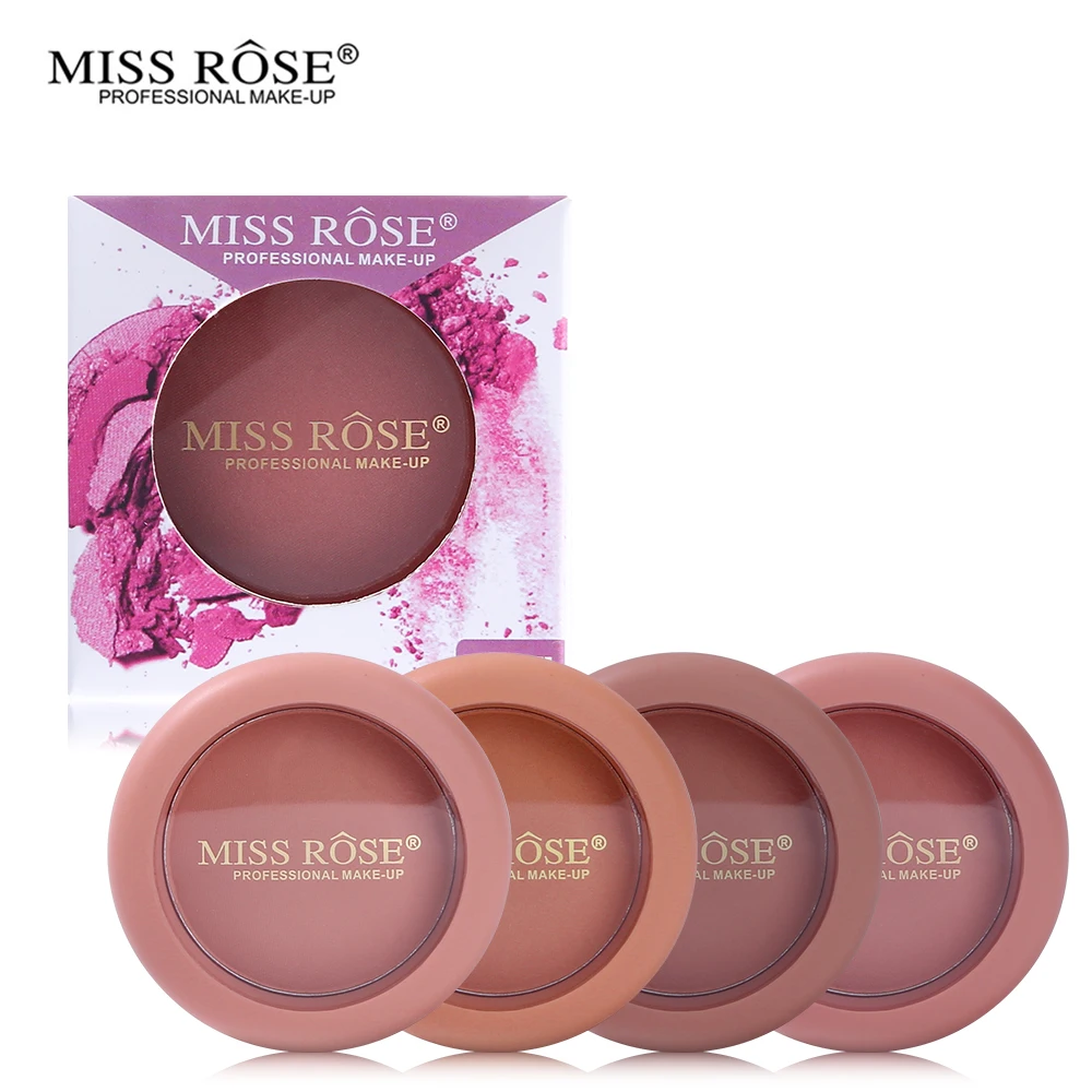 Miss Rose палитра румян для лица 12 цветов матовый Блестящий бронзер макияжа пудра