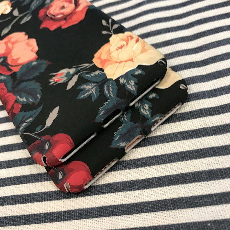 Корейские винтажные чехлы для телефонов с розами iphone 6 S 6plus 8 7 Plus Fundas Модный