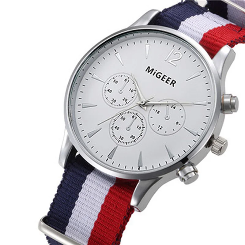 

Nylon strap New fashion mens womens Quartz Wristwatches Alloy Buckle Round boys girls watches simple casual gift Species