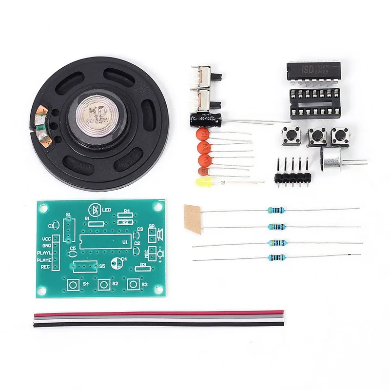 20 S секунд DC 3 5 в диктофон модуль записи ISD1820P DIY наборы точные говорящие