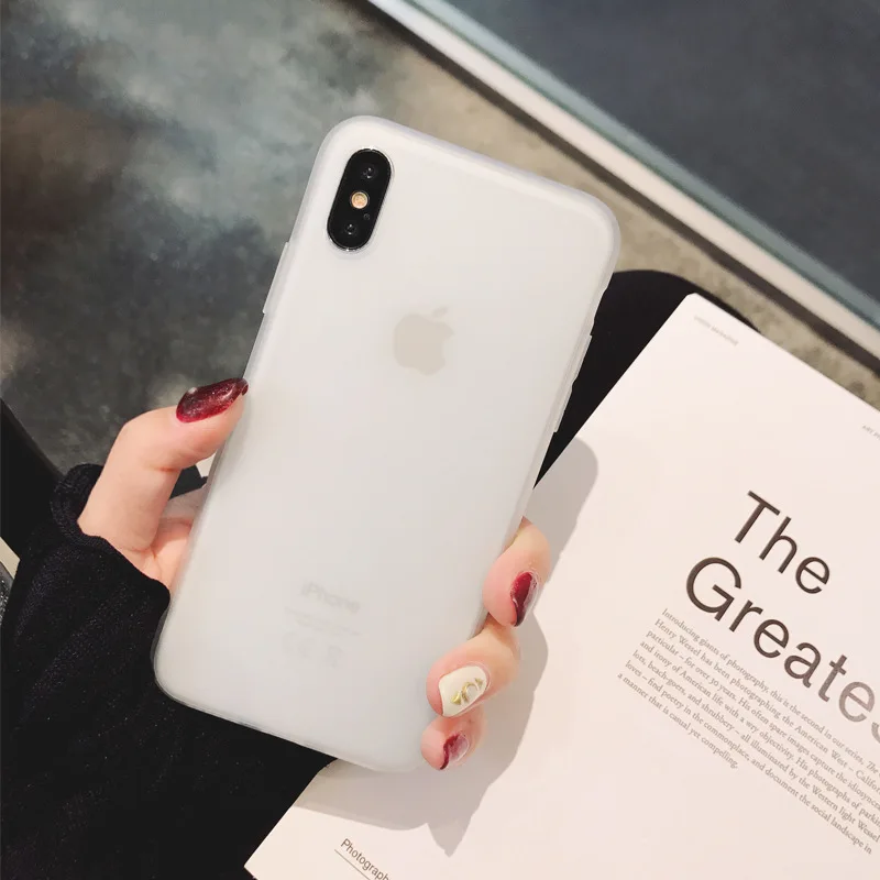 Black and White Simple Phone Case Frosted TPU Soft IphoneX 7 6 |