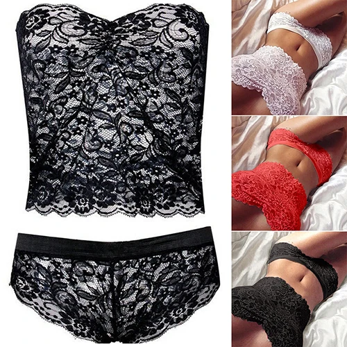 Sexy Women's underwear Corset Lace Brassiere Push Up Solid Vest Top Bra Set Sleepwear Underwear set lingerie Femme Sujetador | Женская
