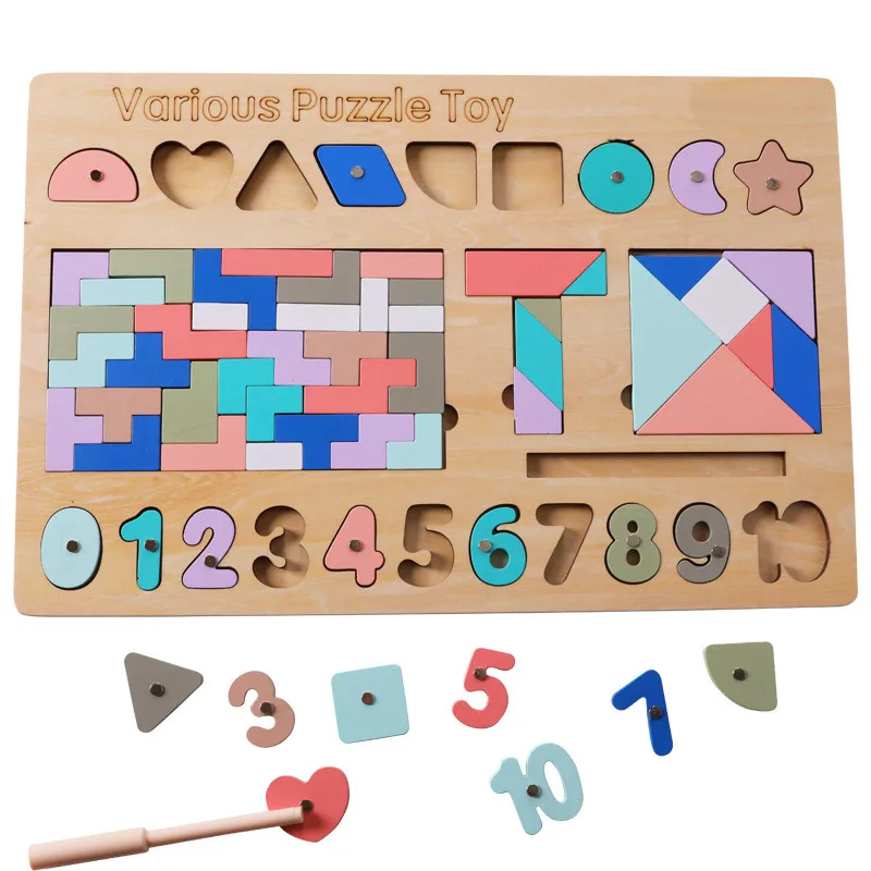 Детские деревянные материалы по методике Монтессори подходящая Цифровая форма