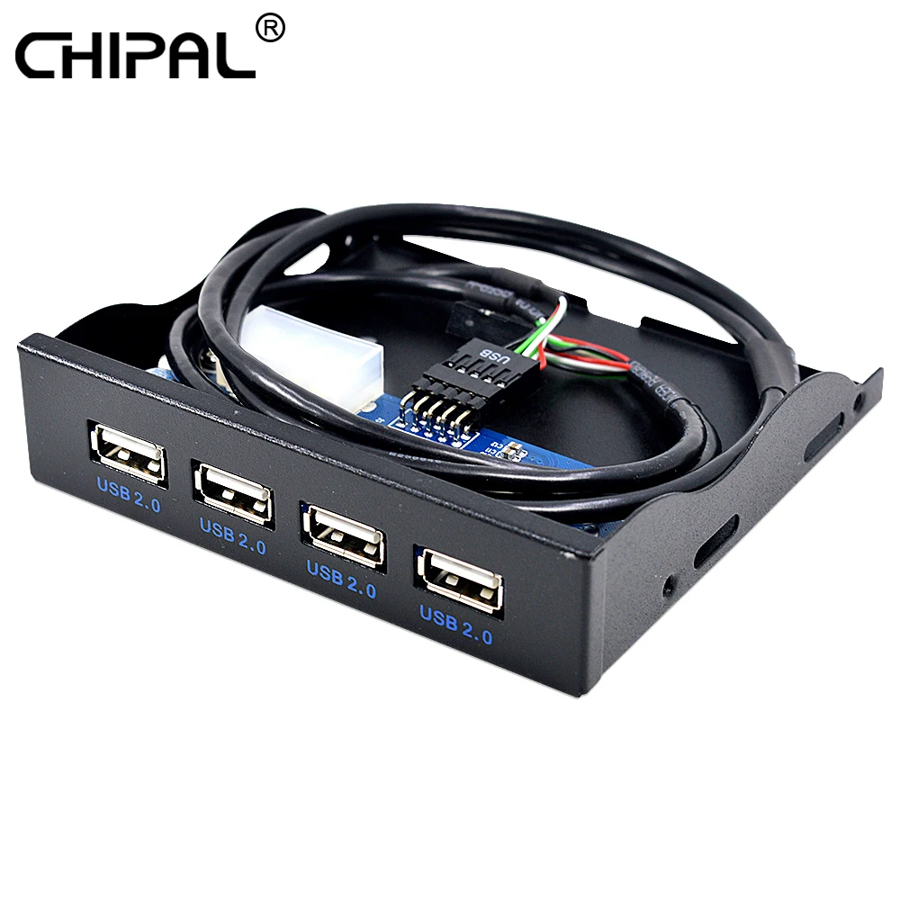 CHIPAL 4 порта 3 5 &quotFloppy Bay USB 2 0 концентратор USB2.0 Передняя панель расширительный