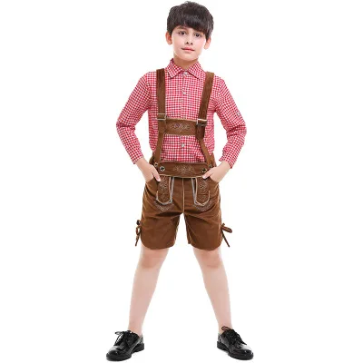 

German Bavarian Oktoberfest Beer Boy's Fancy Dress Cosplay Costume Set