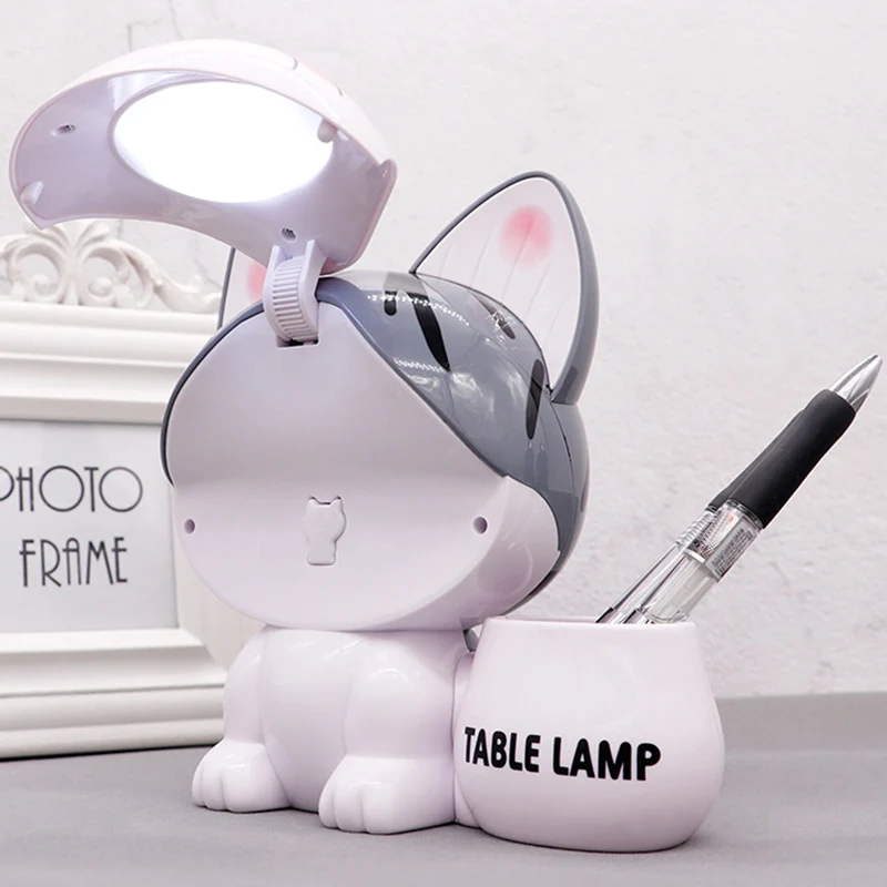 Настольная лампа светодиодный держатель для ручки с милыми рисунками из