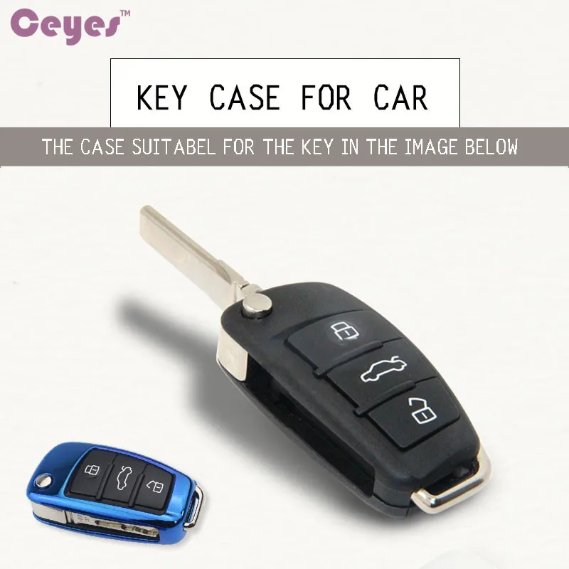 Ceyes Car Key Styling Cover Soft TPU Fob Case For Audi C6 A7 A8 R8 A1 A3 A4 A5 Q7 A6 C5 Cars Holder Shell Auto Protection | Автомобили и