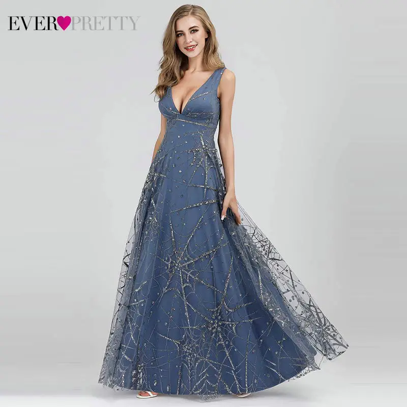 Robe De Soiree вечерние платья Ever Pretty EP07860 сексуальные с v-образным вырезом без рукавов трапециевидные вечерние платья Элегантное Вечернее Платье Abiye