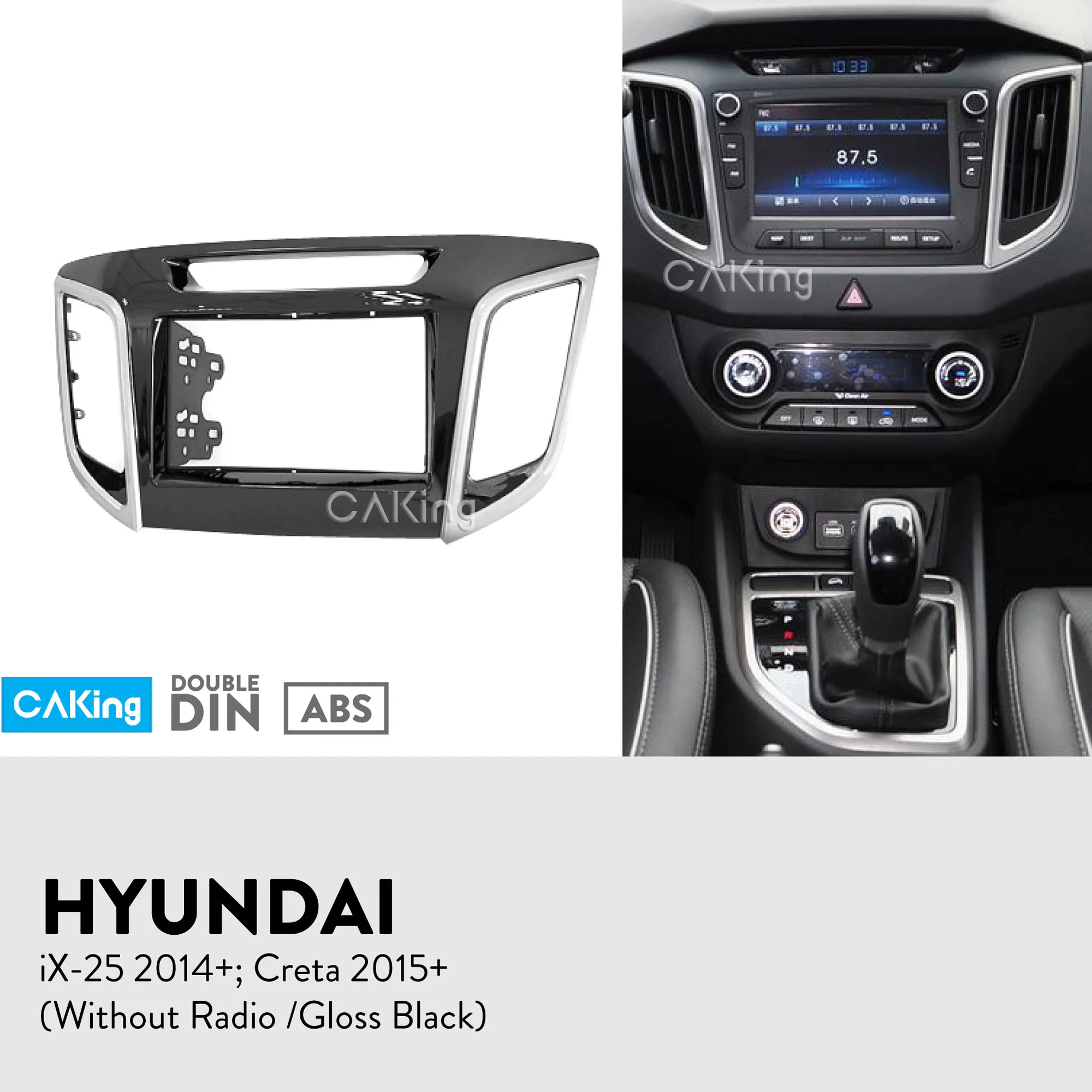 2DIN Автомобильная Радио панель для HYUNDAI iX-25+; Creta+ Dash Fiting комплект установка приборная пластина крышка адаптера рамка консоль