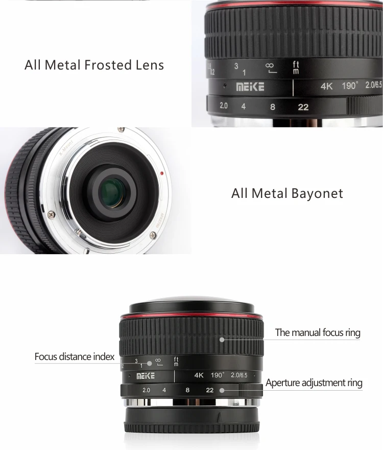 Meike MK 6,5 мм f/2,0 Рыбий глаз объектив для Panasonic микро 4/3 Крепление камеры+ Mcoplus ткань