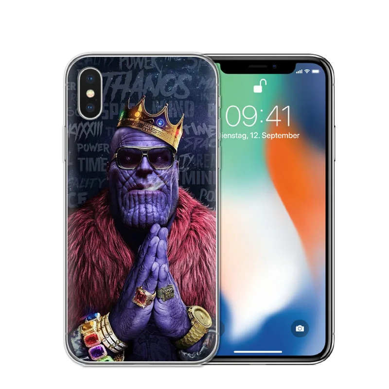 Avengers Infinity War Thanos Phone case For iphone X 6 6S 7 8 Plus 5 5S Soft Silicone Cover iPhone 7Plus 8Plus |