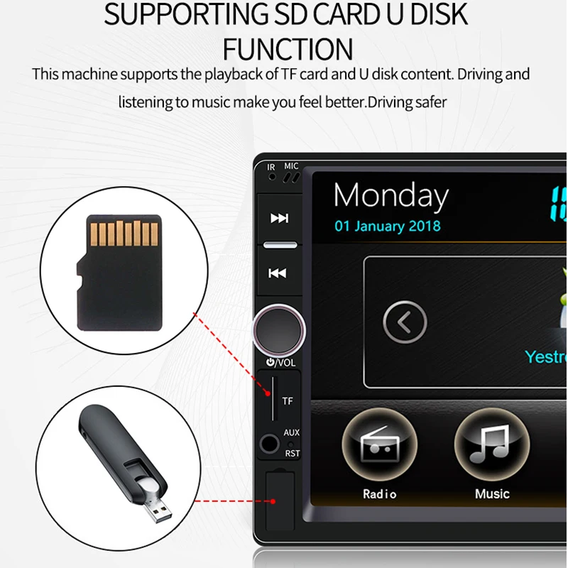 360° Reversing Image Radio Carplay 2 Din Radio Coche Autoradio Bluetooth Mirror Link 2din Car Stereo Audio Radios USB FM AUX TF