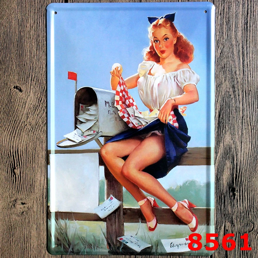 Табличка с логотипом PINUP винтажная металлическая настенная наклейка железная