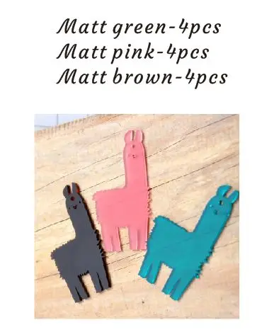 3in matt set-12pcs 38 мм/76 мм Llama акриловые прозрачные пустые/мат/зеркало/белый черный розовый Альпака брелки вечерние украшения "-AC1496 - Цвет: 3in matt set-12pcs