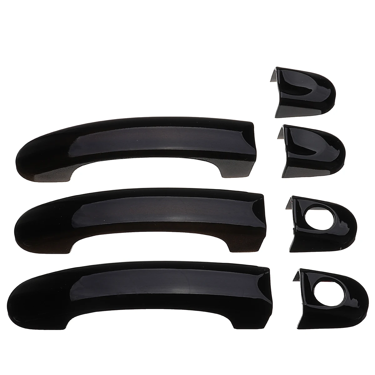 7pcs 3 Door BLACK 8 различных стилей 1 комплект дверные ручки крышки Накладка для VW TRANSPORTER для T5 2003 2004- для T6-up для CADDY VAN 2004 - Цвет: 7pcs 3 Door BLACK