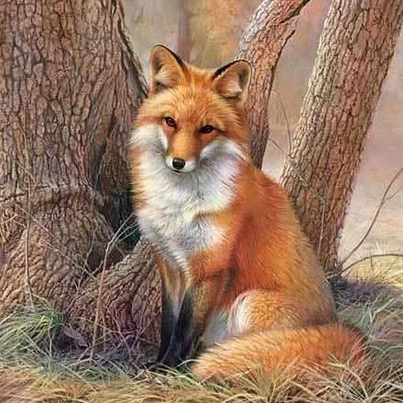 Алмазная мозаика сделай сам изображение лисы Стразы вышивка животные алмазная