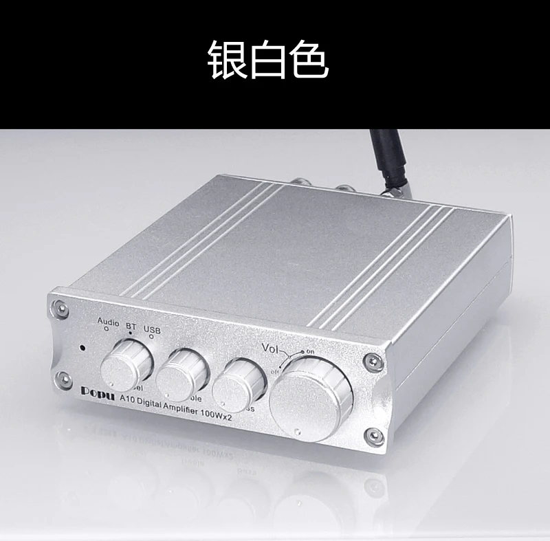 2021 Новый POPU A10 HiFi 2 0 Dual TPA3116 цифровой аудио усилитель мощности 100 Вт * USB PCM2706 Bluetooth 5