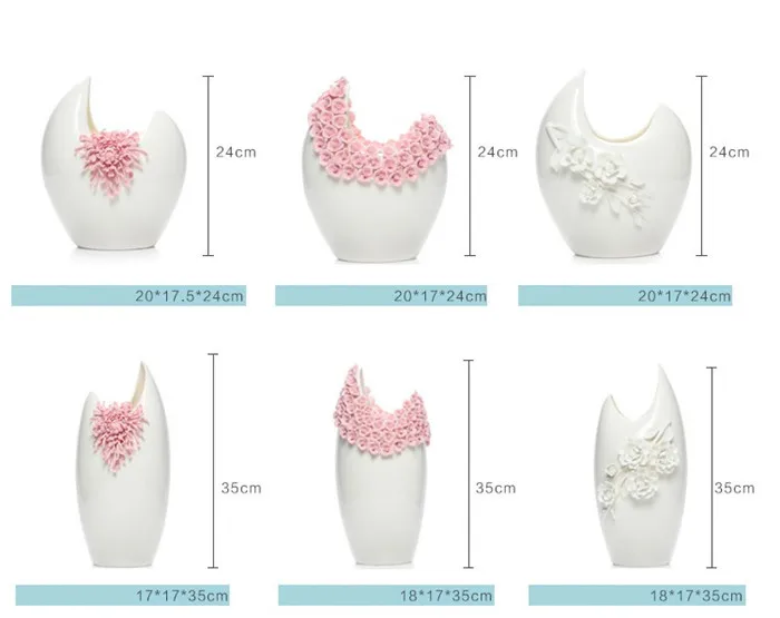 Керамические вазы в форме полумесяца декоративные креативные цветочные для