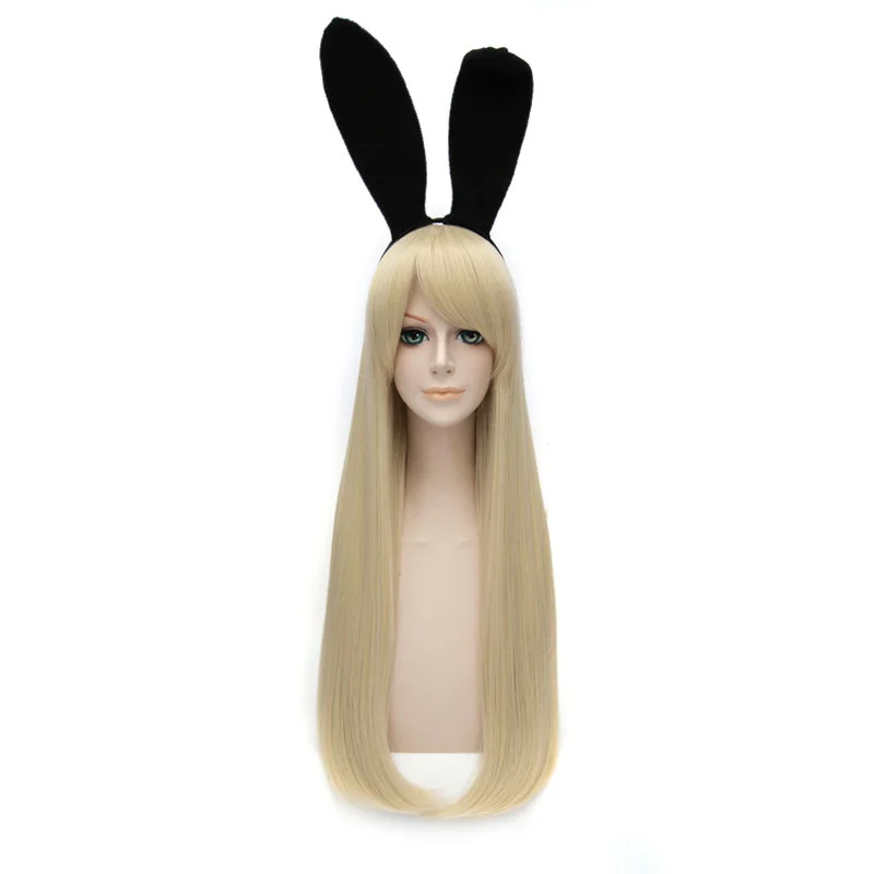 Японский аниме Kantai Collection Shimakaze косплей парик 100 см длинный золотой женский