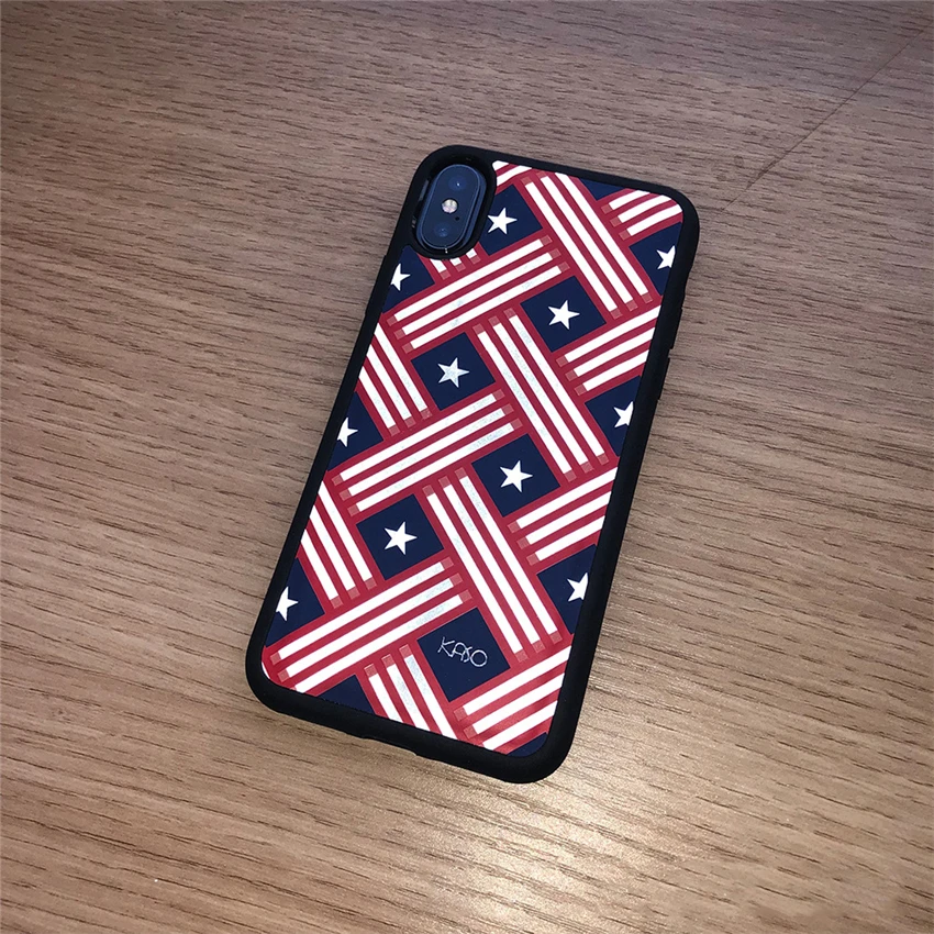 Модный американский Телефон чехол для iPhone 6 7 8 plus кожаная лампа-рефлектор Звезда Мягкая из ПУ для задней крышки для iPhone X XR Xax чехол