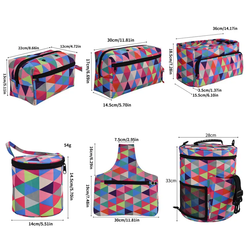 7 видов стилей пустая сумка для вязания крючком хранения пряжи аксессуары игла