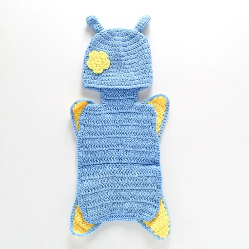 

Handmade Lovely Butterfly Newborn Baby Girl Photo Photography Props Infant Outfits Crochet Knit Hat Set Knitted Bebe Costumes