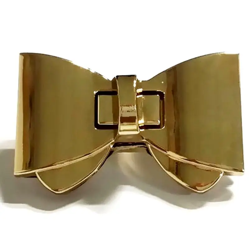 Gold 1 комплект кошелек Поворотный замок Золотой крючок коробка защелки сумка с пряжкой замок багажник кошелек замок 60x38 мм - Цвет: Gold