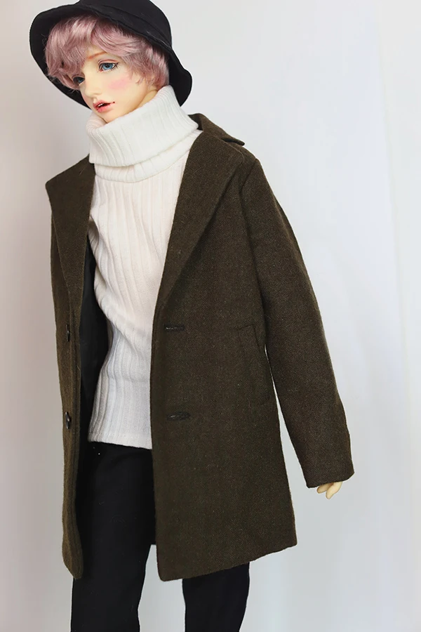 Кукольное пальто BJD плотное классическое шерстяное подходит для куклы 1/4 1/3 Uncle