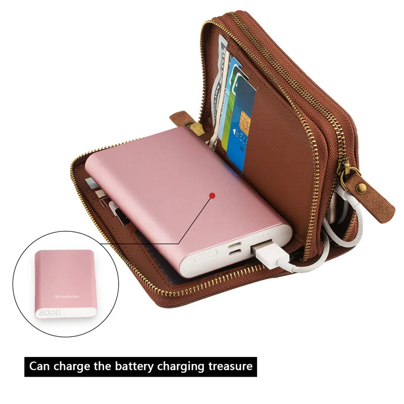 Роскошный кожаный чехол-кошелек на молнии для iPhone XS Max XR X 8 7 Plus