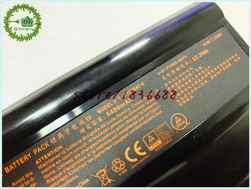 GYIYGY 14 8 V 82Wh P750BAT 6 87 P750S 4271 Аккумулятор для ноутбука Clevo P750 P751 P751ZM EON17 X