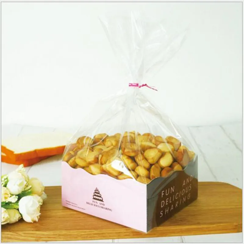 Пластиковая упаковка для пекарни с основанием пластиковая печенья картонной