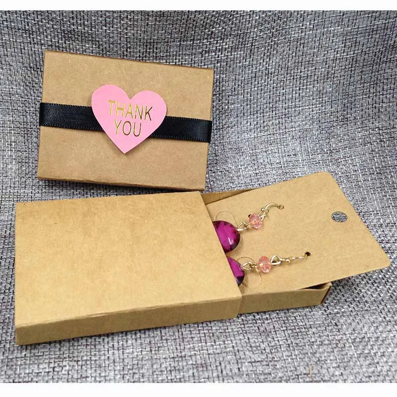 Горячие DIY серьги карты/серьги коробка упаковка подарочная 1 лот = 24 + Внутренняя