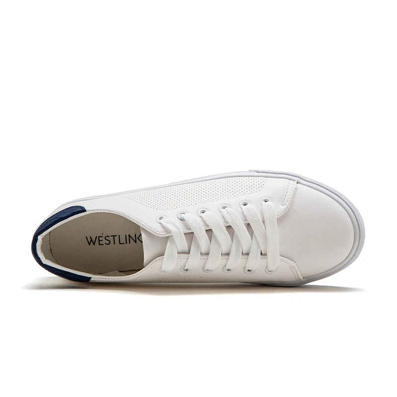 Westlink Белые Туфли Контрастного Цвета Лоскутное Удар Сетки Случайных Мужчин