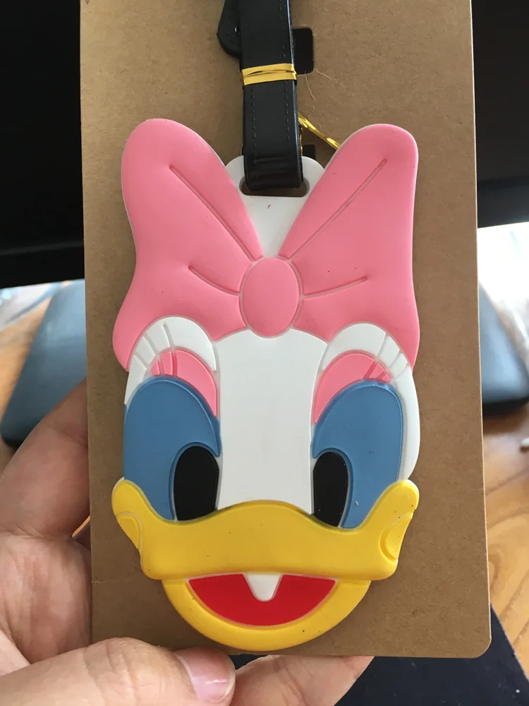 20 Disney мультфильм забор для детей Микки Маус чемодан ID адрес держатель багажные таблички на багаж переносная бирка путешествия багаж ПВХ бирка - Цвет: 20