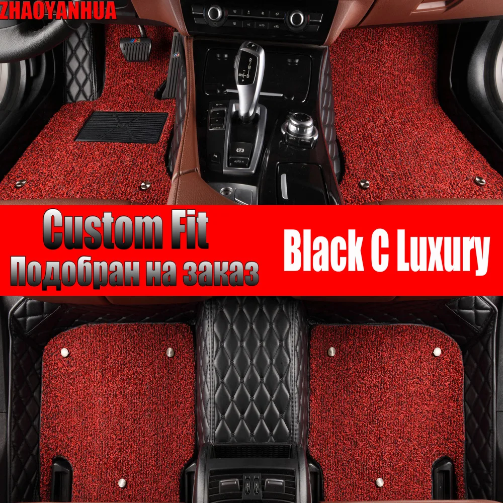 ZHAOYANHUA Car floor mats Case for Hyundai ix25 Elantra SantaFe Sonata Solaris Tucson car-styling leather Anti-slip carpet liner |
