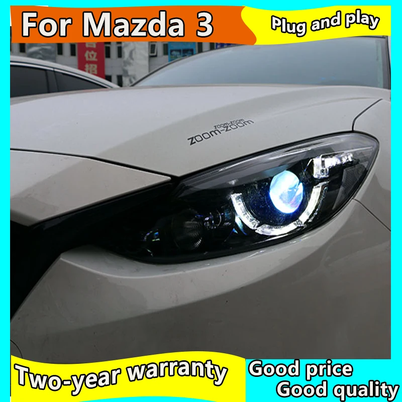 Автомобильный Стайлинг чехол для передней фары mazda 3 Axela 2014 2015 2016 светодиодный ные