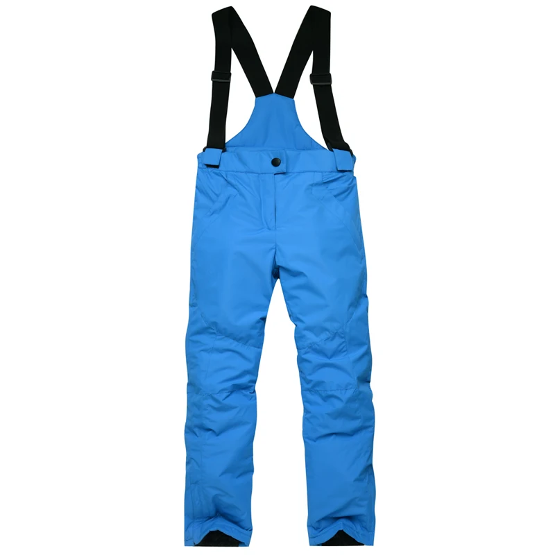 

2019 Winter Windproof Waterproof Children Overalls Girls Boys Solid Color Ski Pants Kids Cotton Bib Pants Very Warm 8-16 Years