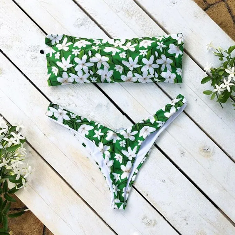 Новый купальный комплект без подвязок Горячая печати костюм высокого качества с