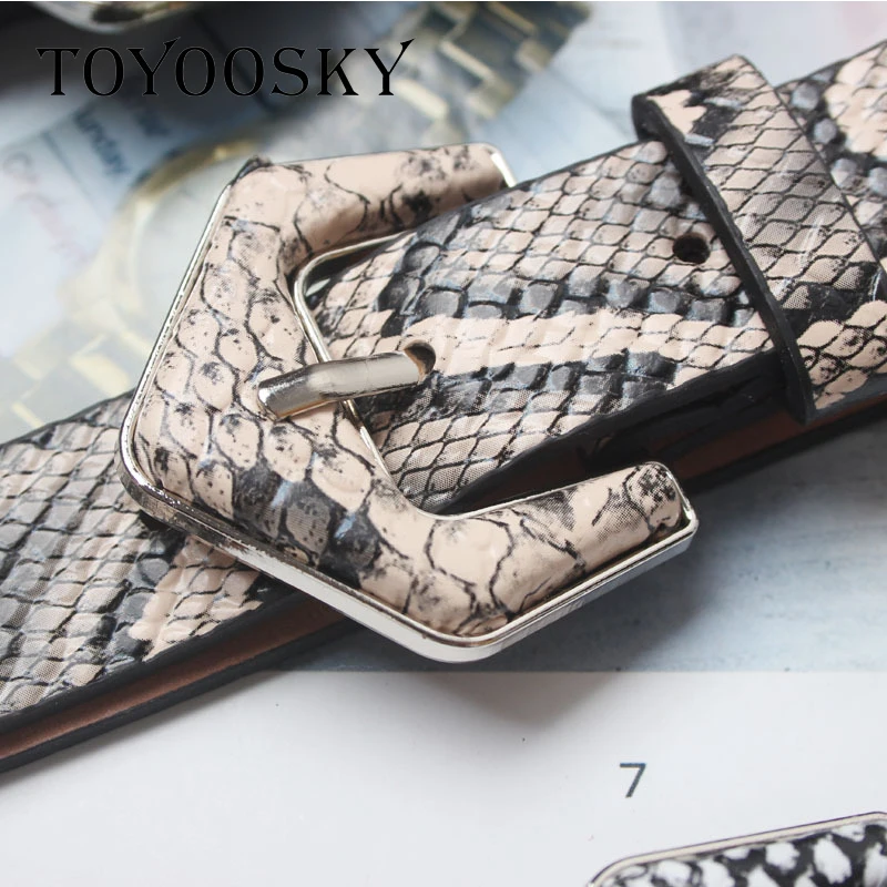 

Luxury Women Belts Leopard Snake Print PU Leather Waistband Pin Buckle Thin Belt for Dress All-match Belts for Female 2018