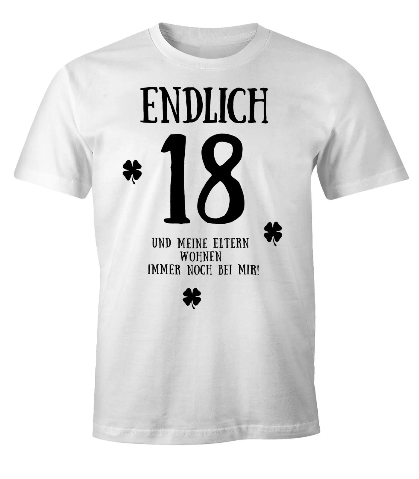 2018 футболка Endlich 18 und meine Eltern wohnen immernoch bei mir zum Новая мода Топ Бесплатная доставка