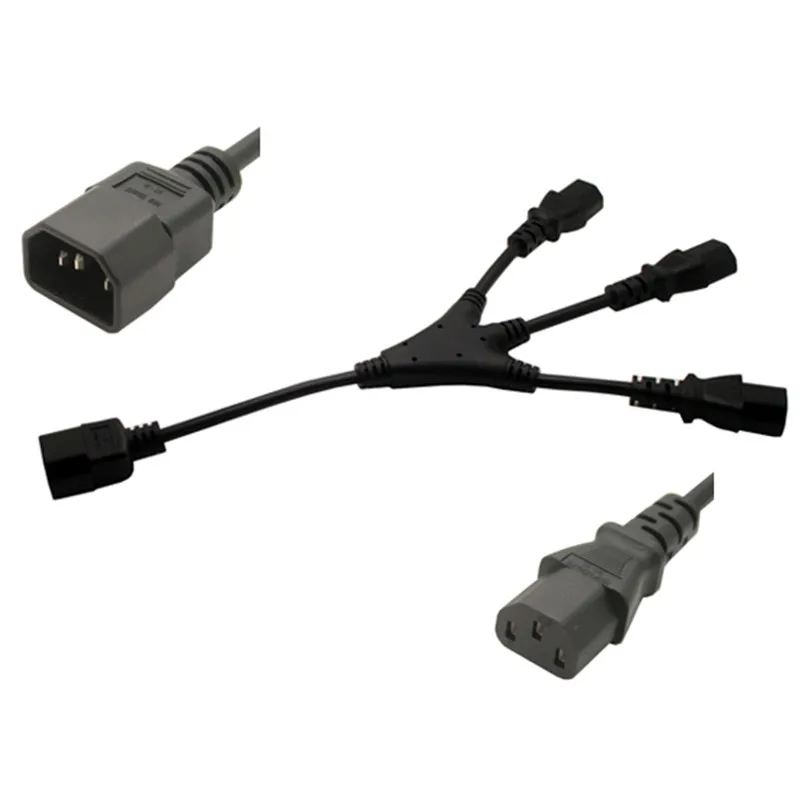 Штекер IEC 320 C14 к гнезду 3XC13 разветвитель Y-типа шнур питания C14–3 x C13 250 В/10 А кабель 0