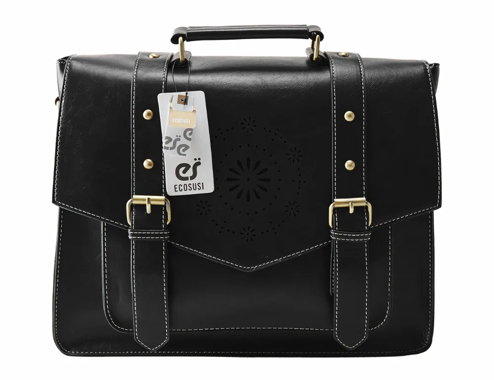 ECOSUSI ретро искусственная кожа 14 7 &quotноутбук Crossbody Briefacase курьерские Сумки для