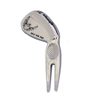 golf fork metal ball golf wedge shape greens repair fork golf divot tool