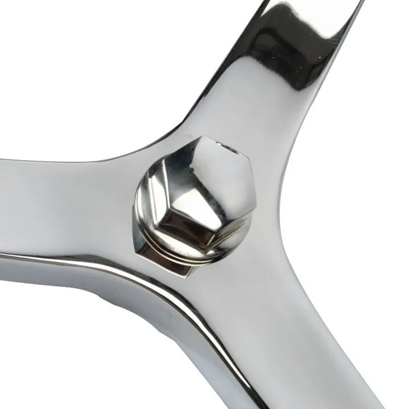 

Stainless Steel Boat Steering Wheel 3 Spoke 13-1/2" Dia, with 5/8" -18 Nut