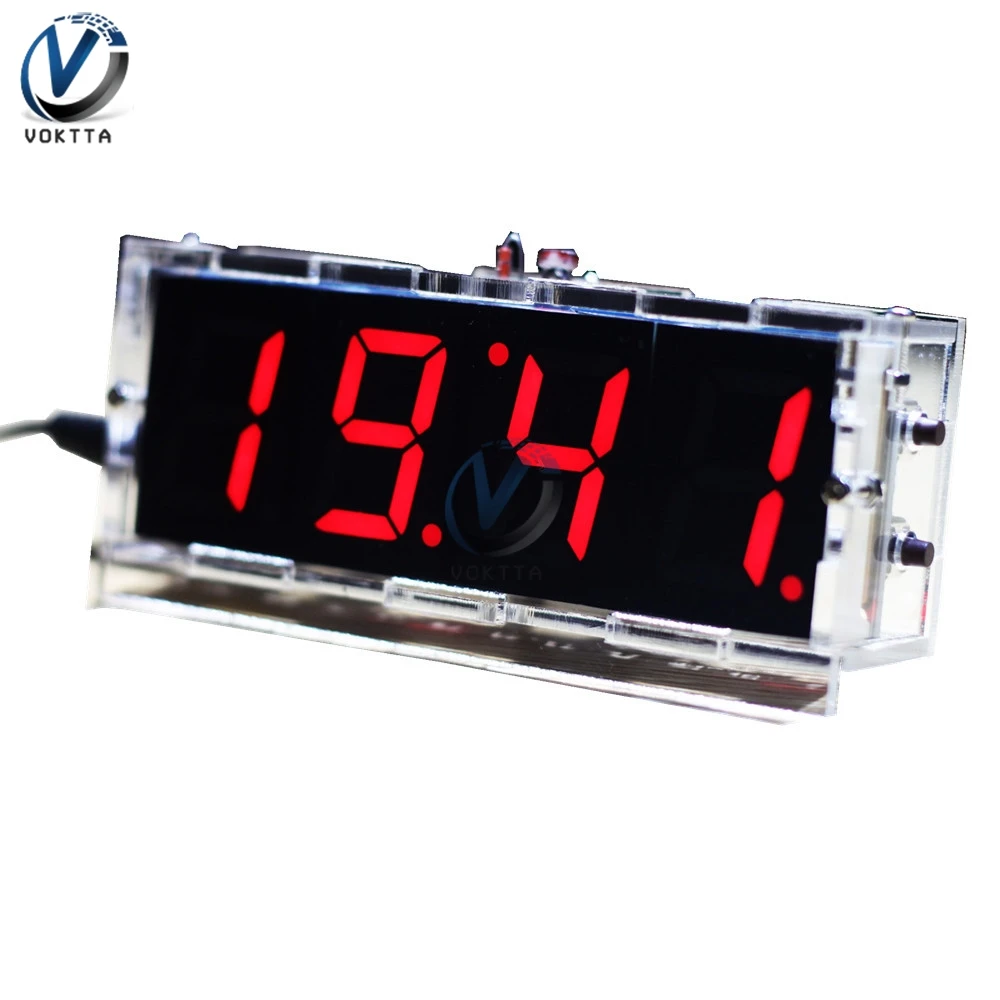 Электронные часы светодиодный Micro control ler DIY Kit Цифровой светильник времени