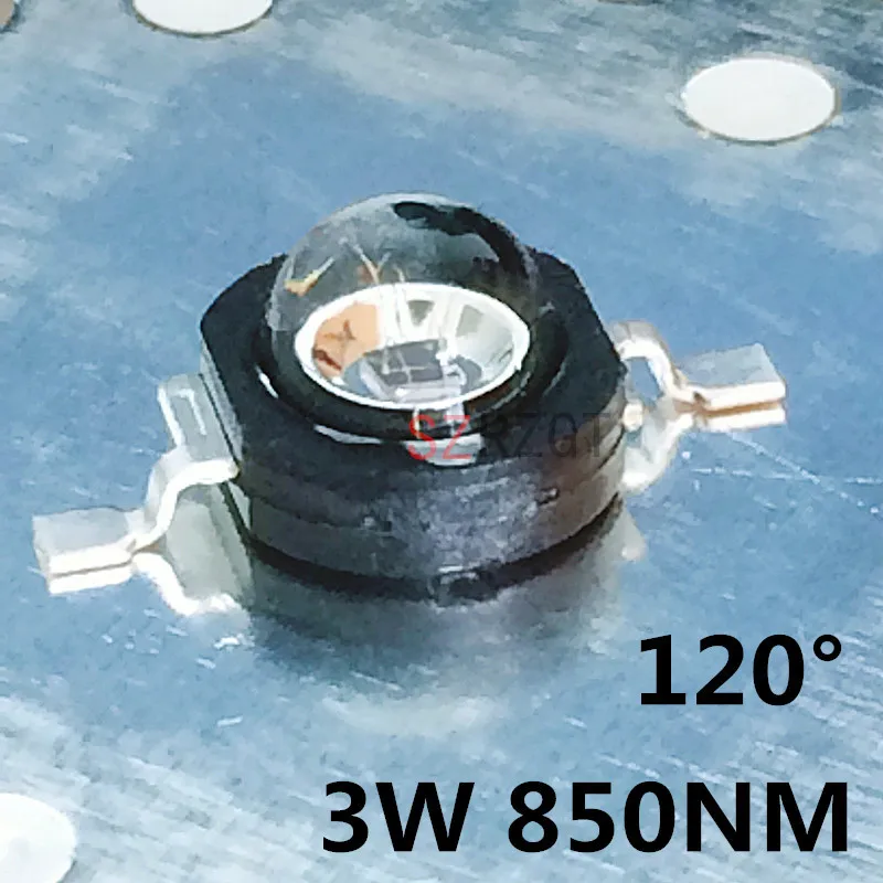 Светодиодный инфракрасный чип Epistar красный 850 нм 3 Вт 10 шт.|850nm 3w|3w high power ledinfrared led 3w |