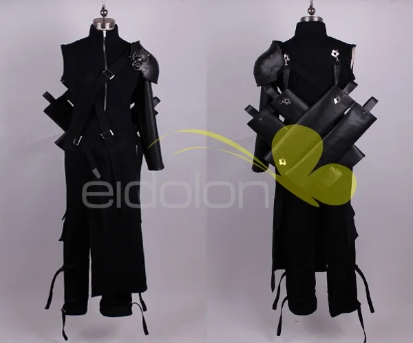 Final Fantasy FF7 Cloud Strife костюм для косплея наряд + искусственная кожа Pauldrons костюмы на